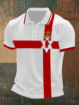 Männer Nordirland Flagge lässig Knopf T-Shirt
