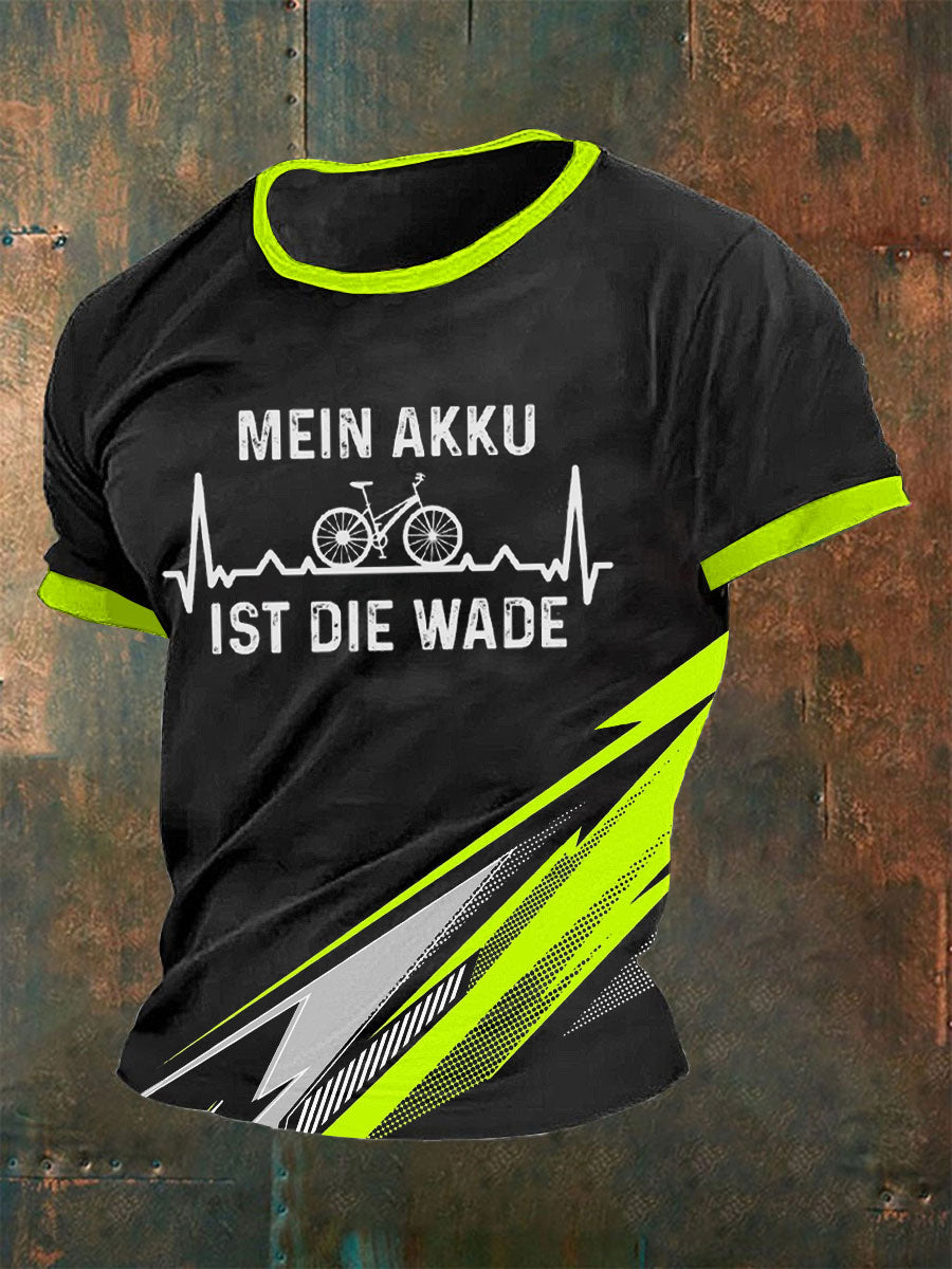 Herren T-Shirt Mein Akku Ist Die Wade