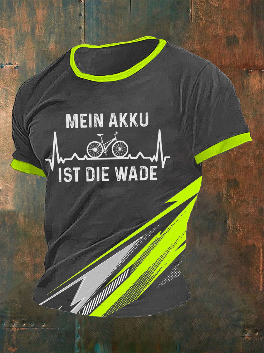 Herren T-Shirt Mein Akku Ist Die Wade