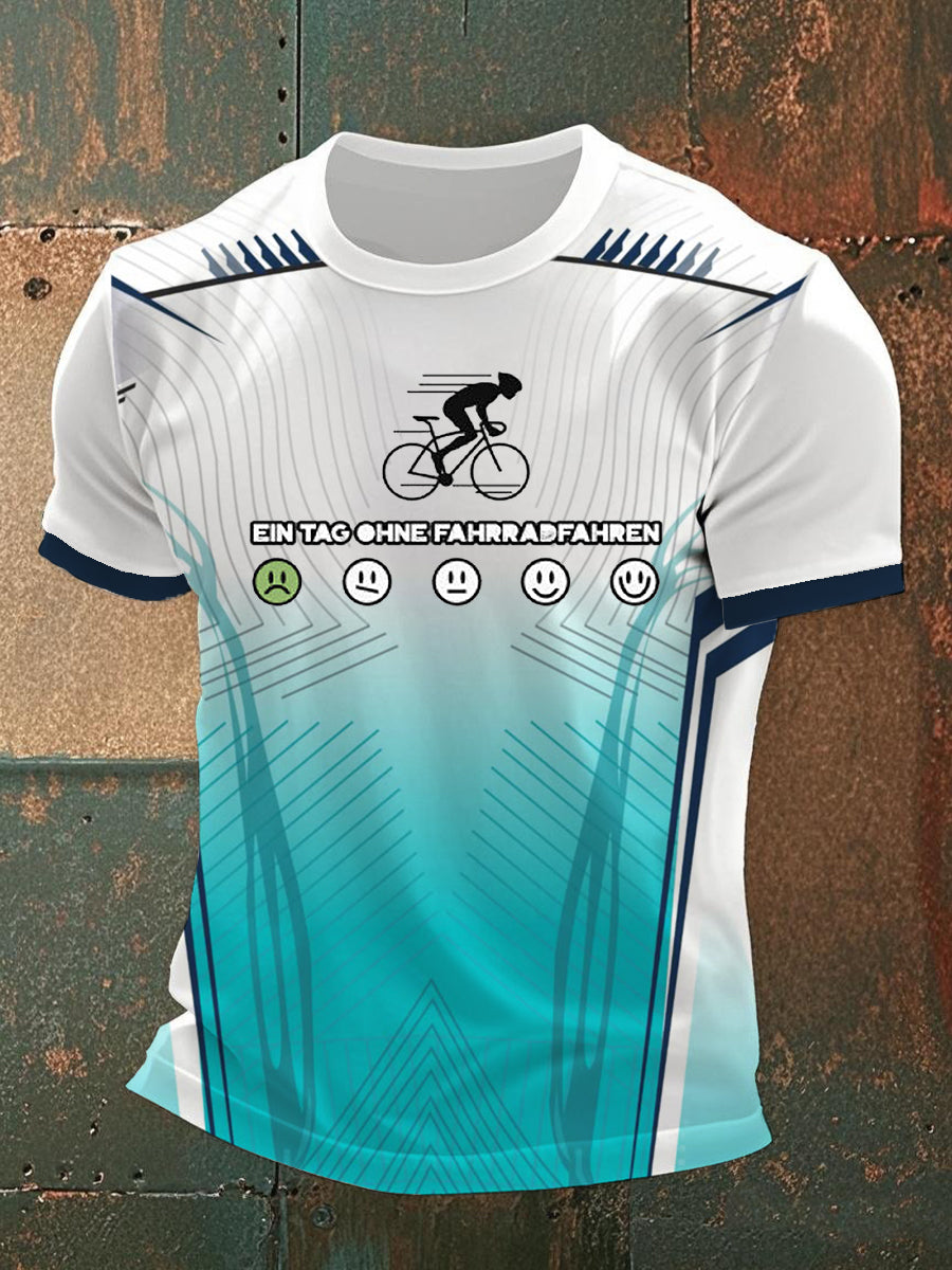 Herren 1 Tag Ohne Fahrrad T-Shirt mit kurzen Ärmeln