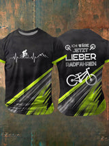 Herren Ich würde jetzt lieber Rad fahren Kurzarm T-Shirt