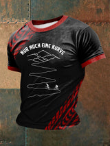 Nur noch ein Kurve bedrucktes Kurzarm-T-Shirt für Männer