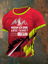 Männer Warum ich ohne Akku fahre T-Shirt