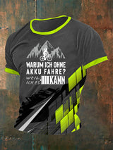 Männer Warum ich ohne Akku fahre T-Shirt