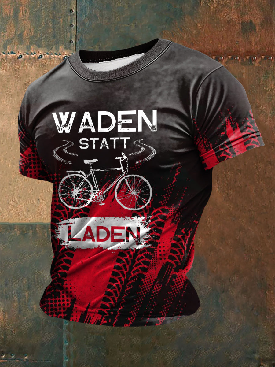 Männer Waden statt Laden bedrucktes Kurzarm-T-Shirt