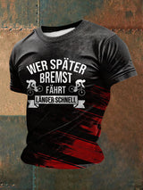 Herren-Kurz ärmel iges T-Shirt, wer später federt