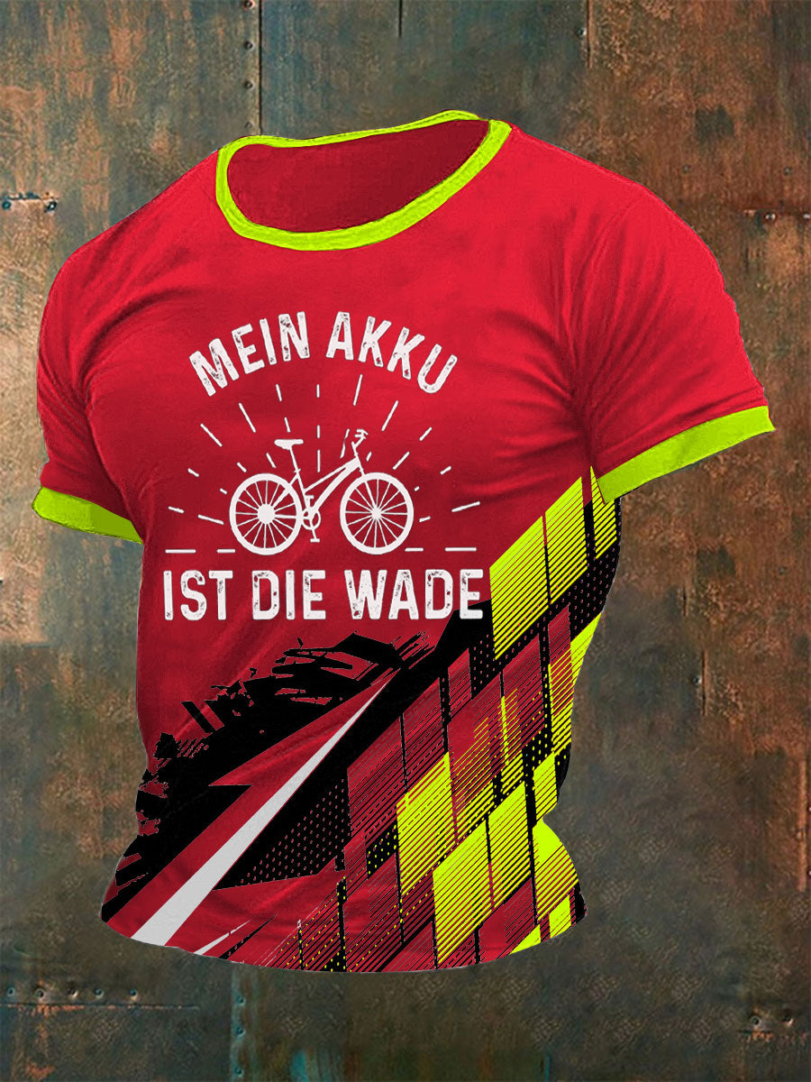 Herren T-Shirt Mein Akku Ist Die Wade