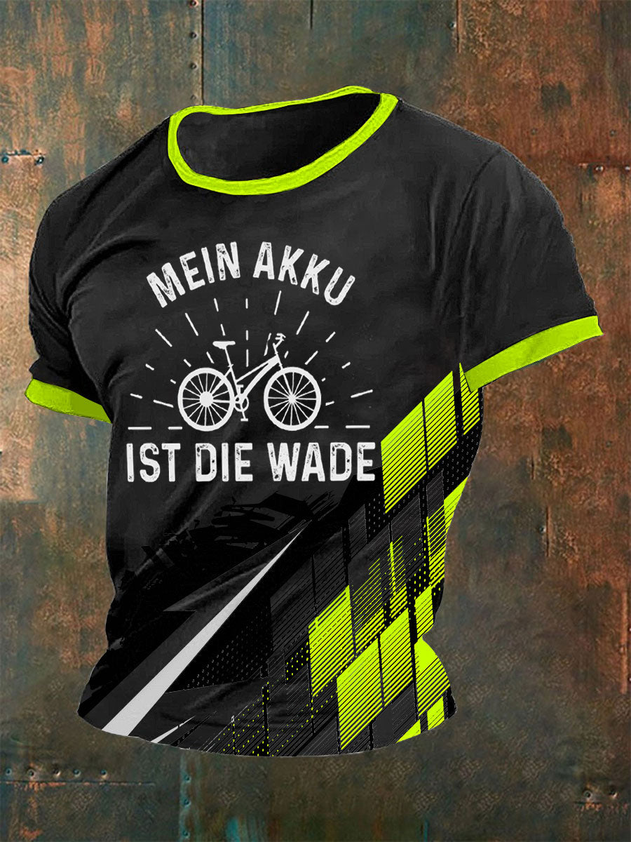 Herren T-Shirt Mein Akku Ist Die Wade