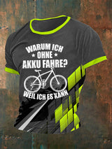 Herren Warum Ich Ohne Akku Fahre Weil Ich Es Kann T-Shirt