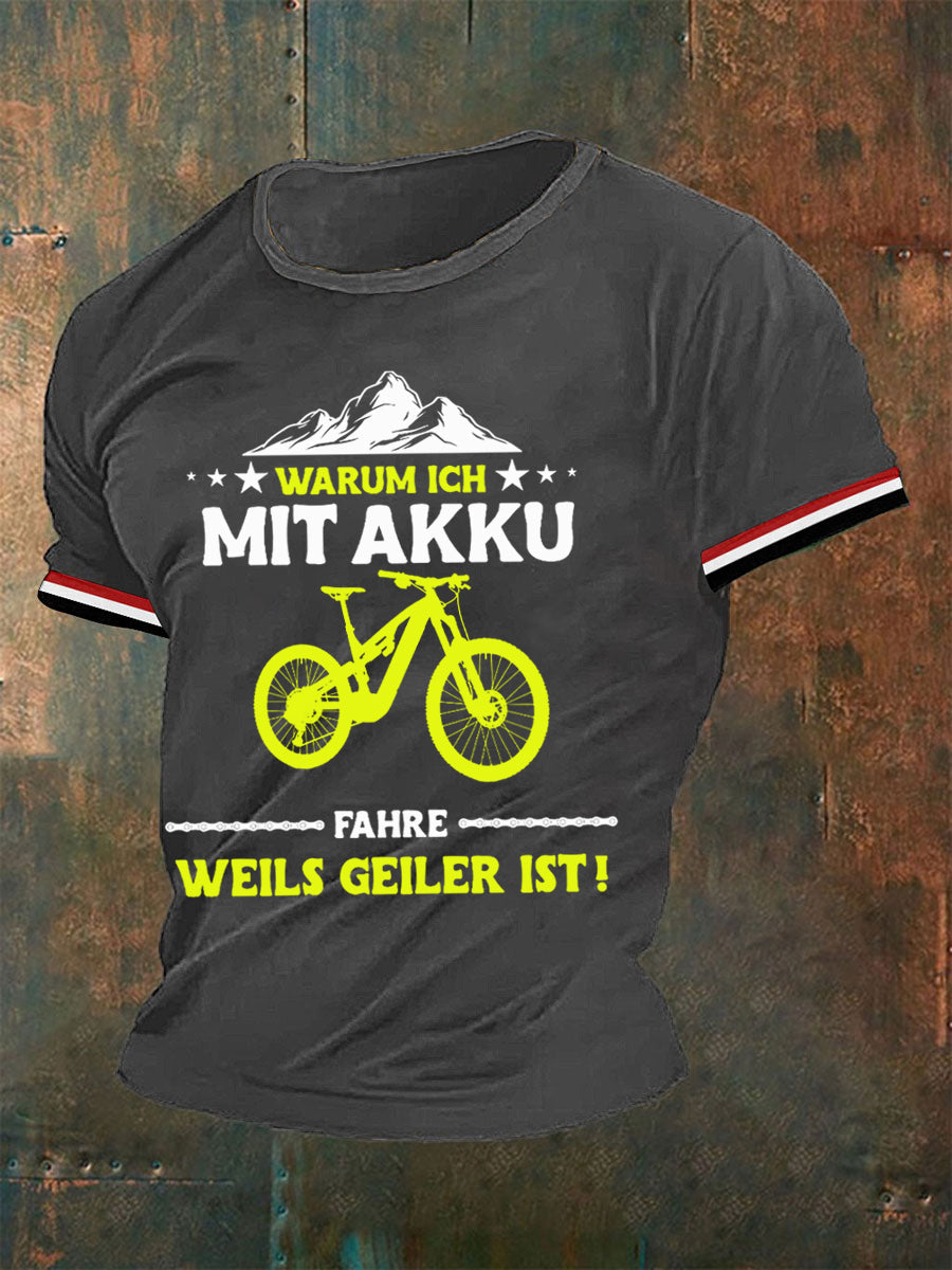 Herren Warum ich AKKU fahre Weils Geiler ist T-Shirt