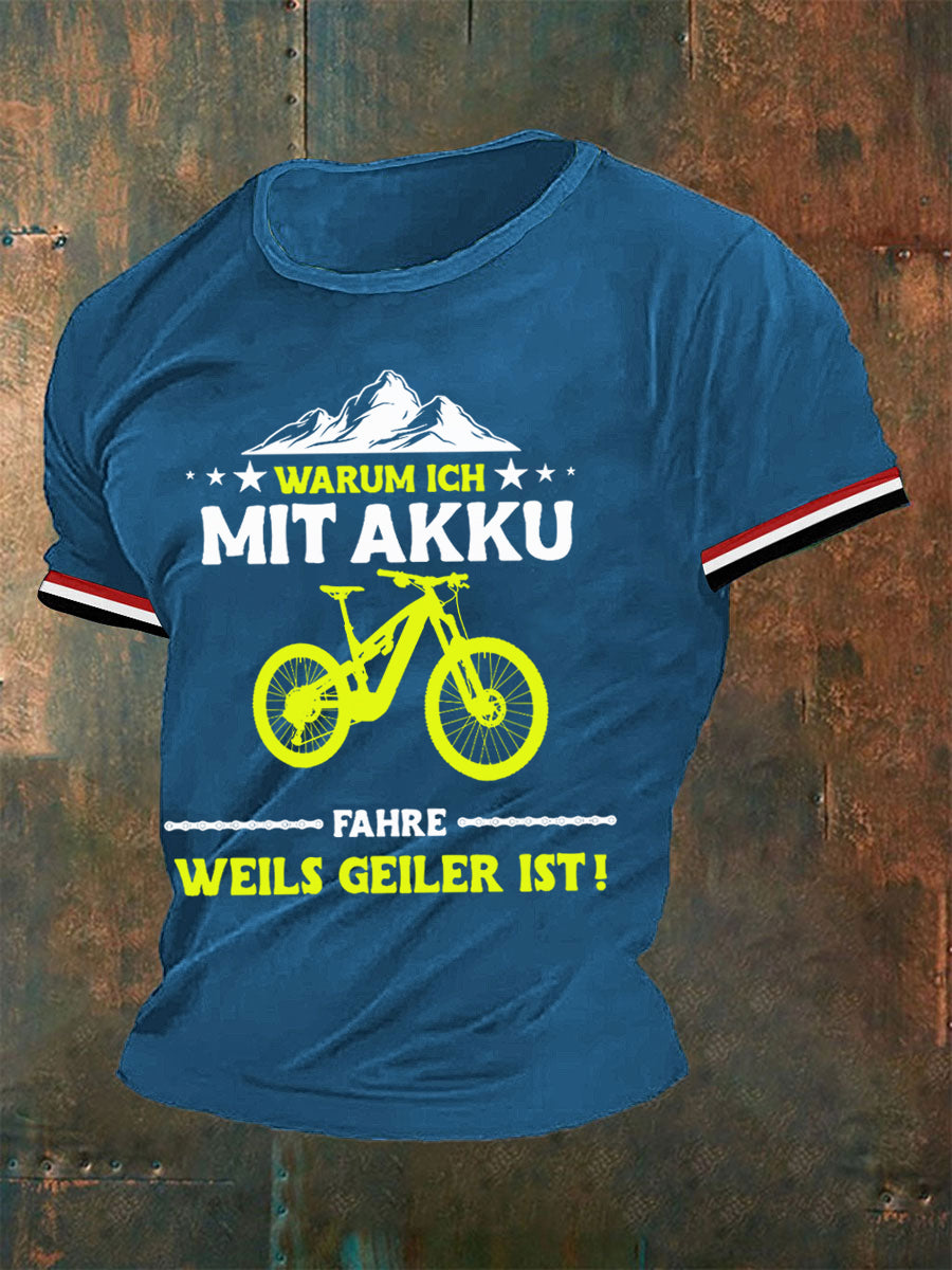 Herren Warum ich AKKU fahre Weils Geiler ist T-Shirt