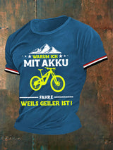 Herren Warum ich AKKU fahre Weils Geiler ist T-Shirt