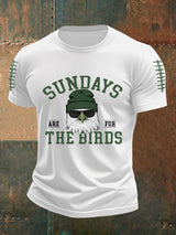 Männer sonntage sind für die Vögel Fußballfans Liebhaber Spieltag Casual T-Shirt