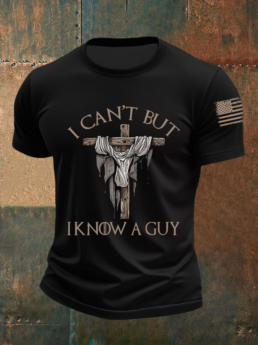 Männer Ich kann nicht, aber ich kenne einen Kerl Kurzarm-T-Shirt