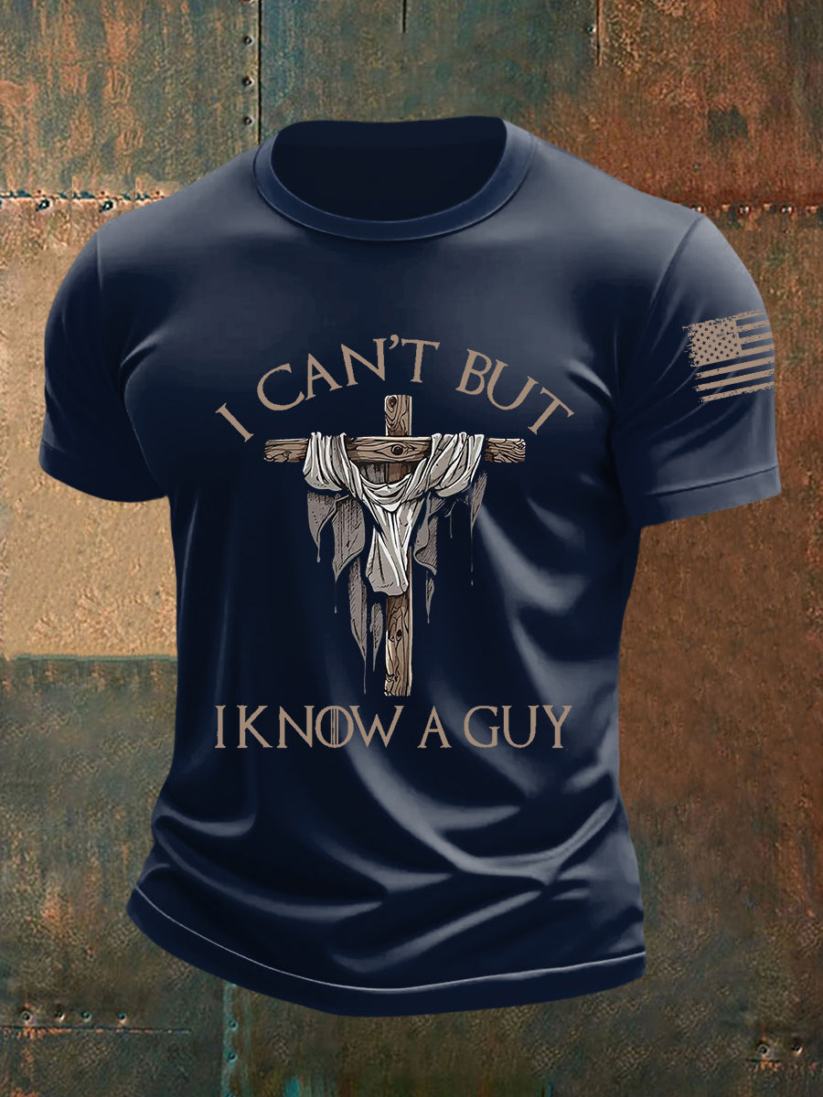 Männer Ich kann nicht, aber ich kenne einen Kerl Kurzarm-T-Shirt