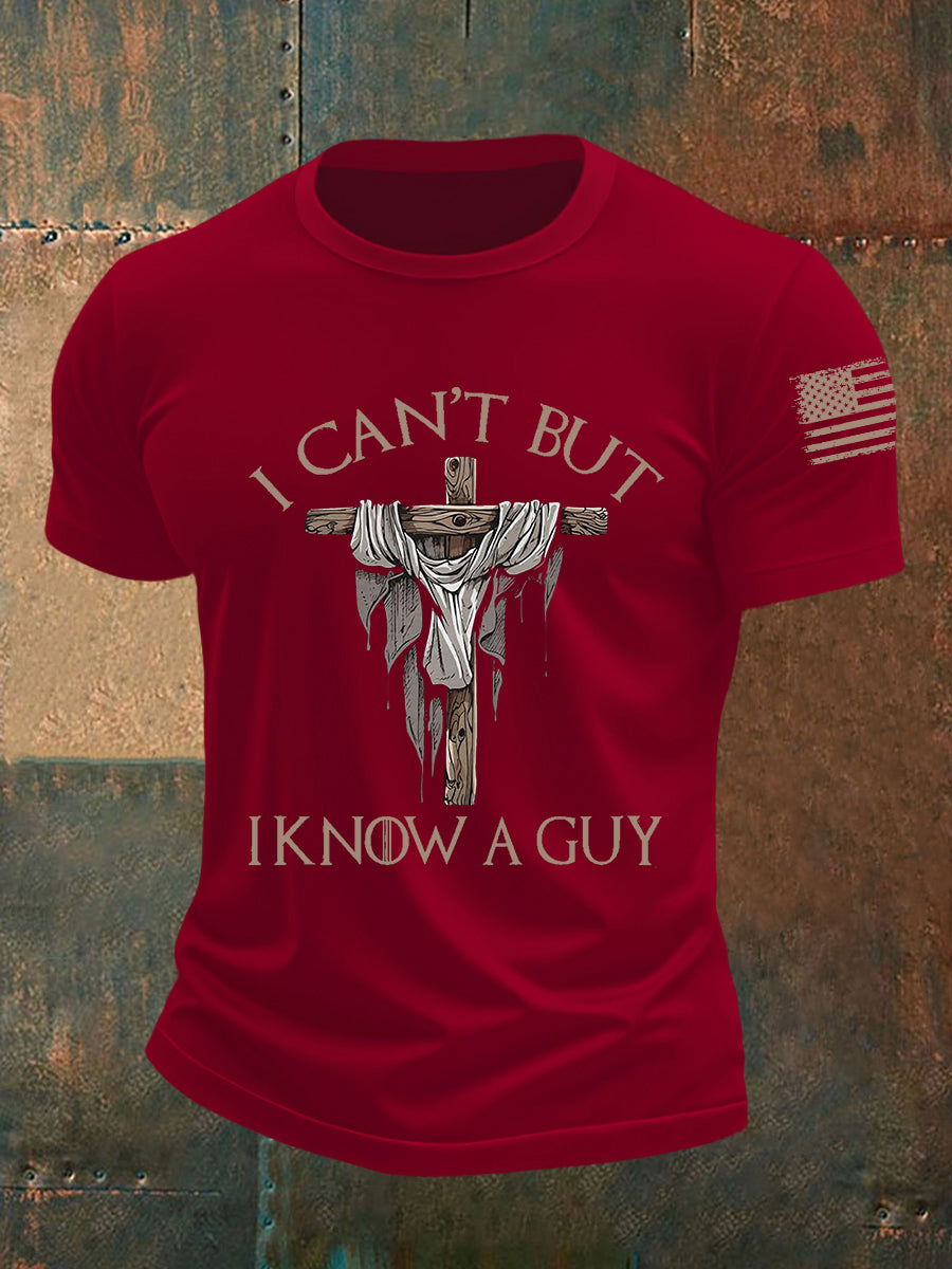 Männer Ich kann nicht, aber ich kenne einen Kerl Kurzarm-T-Shirt