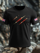 Gedrucktes T-Shirt mit britischer Flagge für Männer