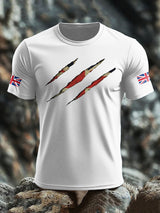 Gedrucktes T-Shirt mit britischer Flagge für Männer