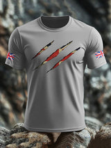 Gedrucktes T-Shirt mit britischer Flagge für Männer