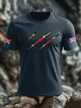 Gedrucktes T-Shirt mit britischer Flagge für Männer