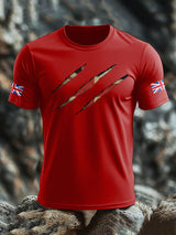 Gedrucktes T-Shirt mit britischer Flagge für Männer