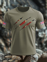 Gedrucktes T-Shirt mit britischer Flagge für Männer
