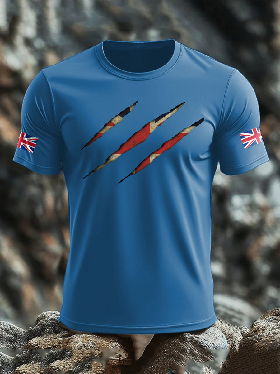 Gedrucktes T-Shirt mit britischer Flagge für Männer