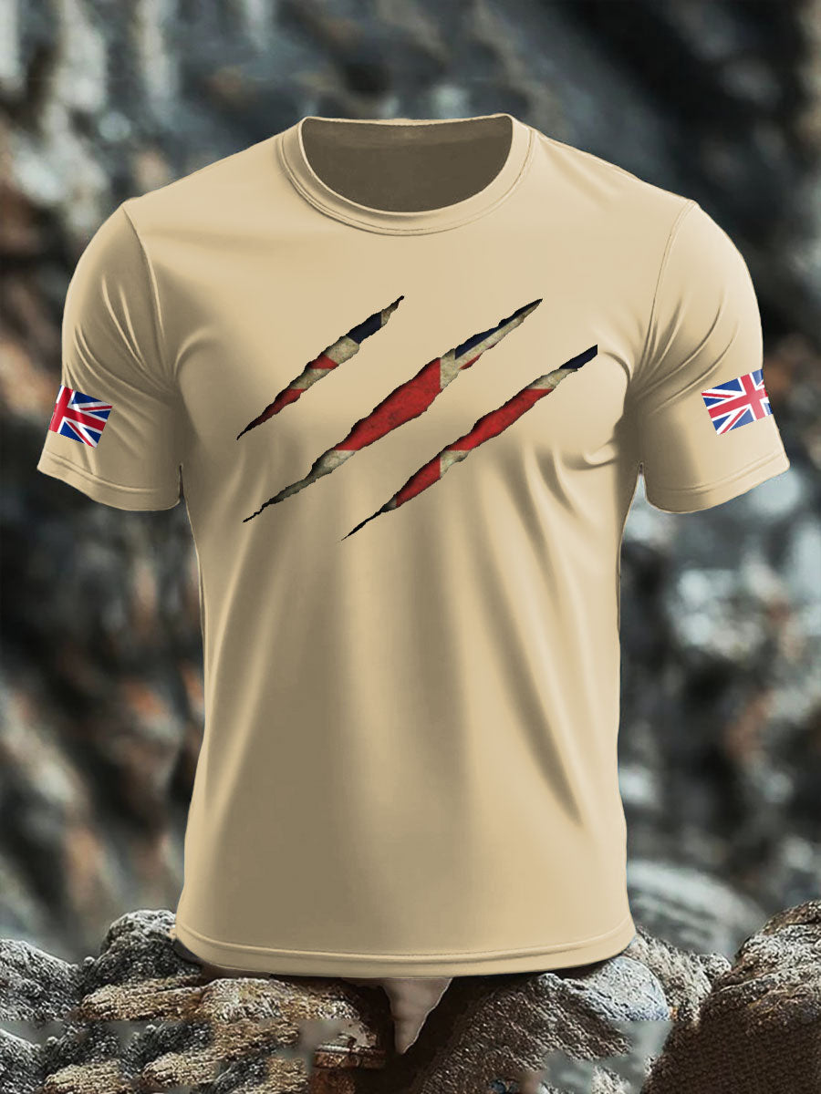 Gedrucktes T-Shirt mit britischer Flagge für Männer