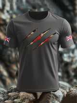 Gedrucktes T-Shirt mit britischer Flagge für Männer