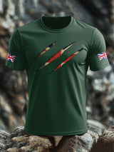Gedrucktes T-Shirt mit britischer Flagge für Männer