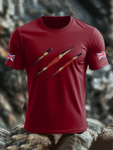 Gedrucktes T-Shirt mit britischer Flagge für Männer
