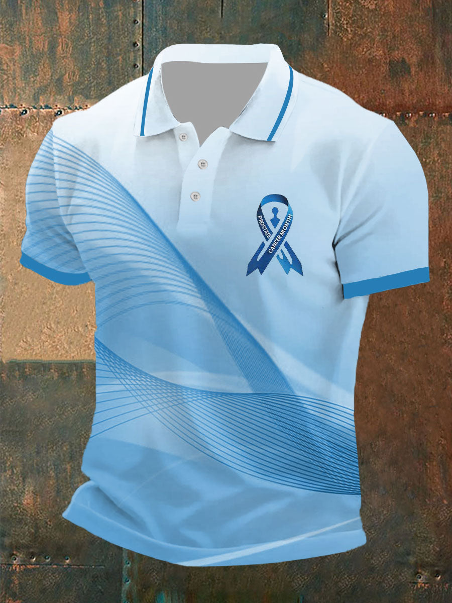 Männer Prostata krebs Bewusstsein Print Casual Top
