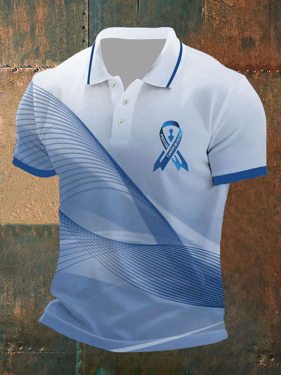 Männer Prostata krebs Bewusstsein Print Casual Top