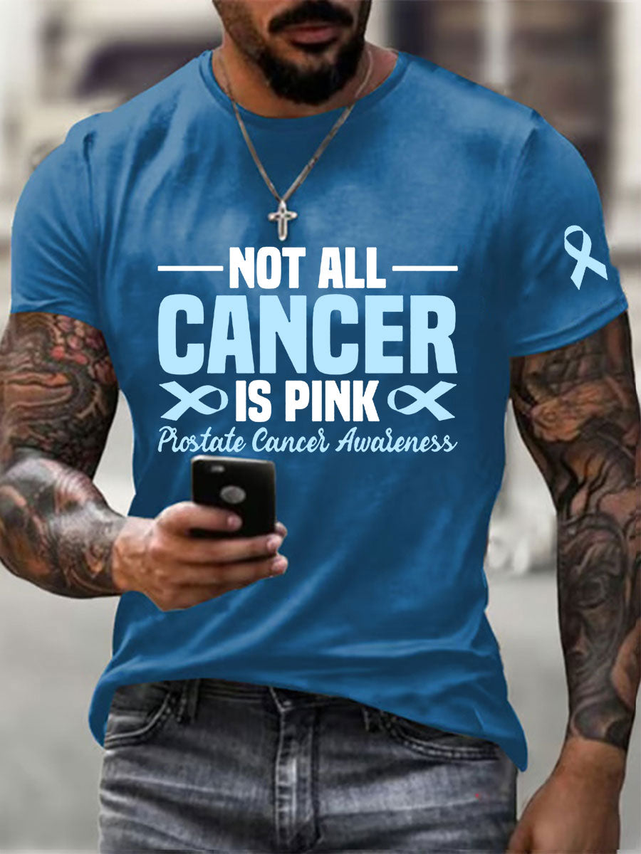 Männer Prostata krebs Bewusstsein Print Casual T-Shirt