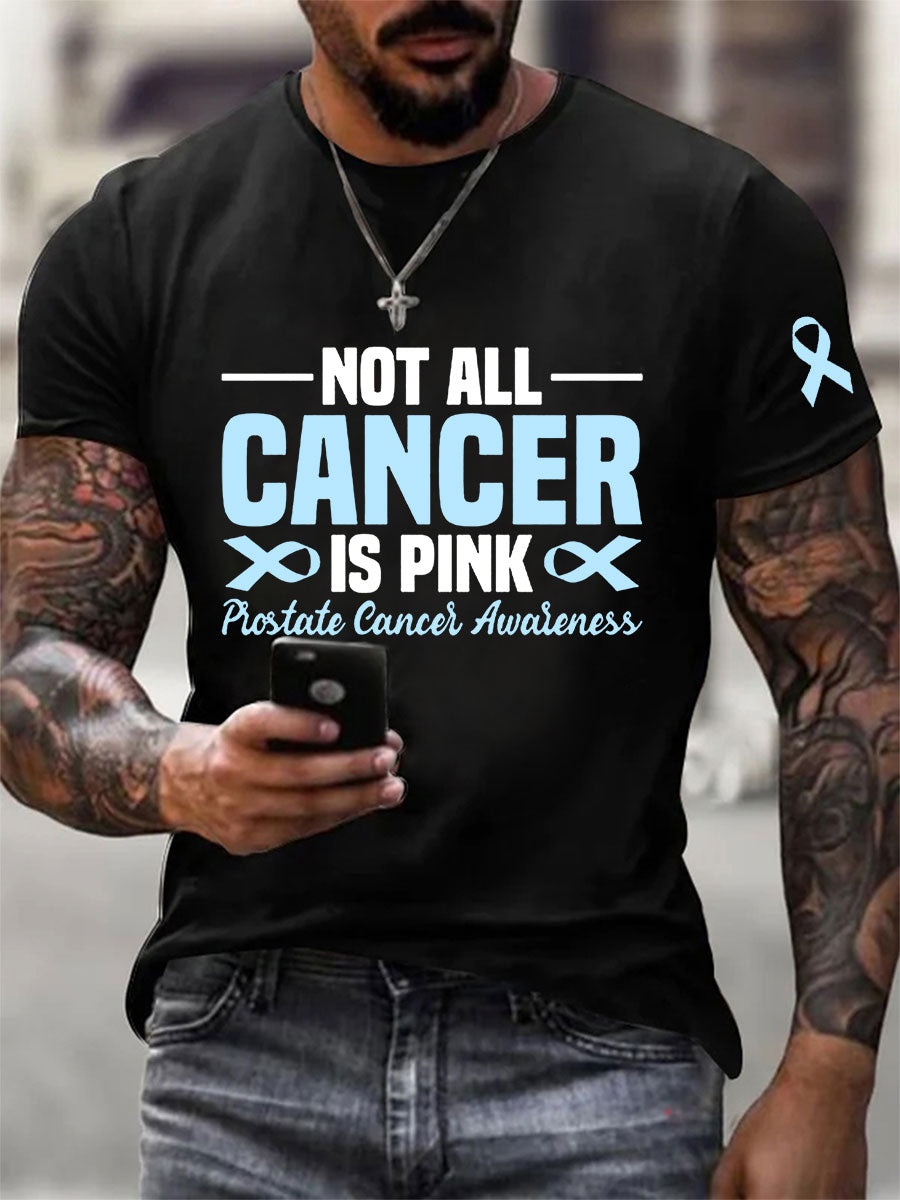 Männer Prostata krebs Bewusstsein Print Casual T-Shirt