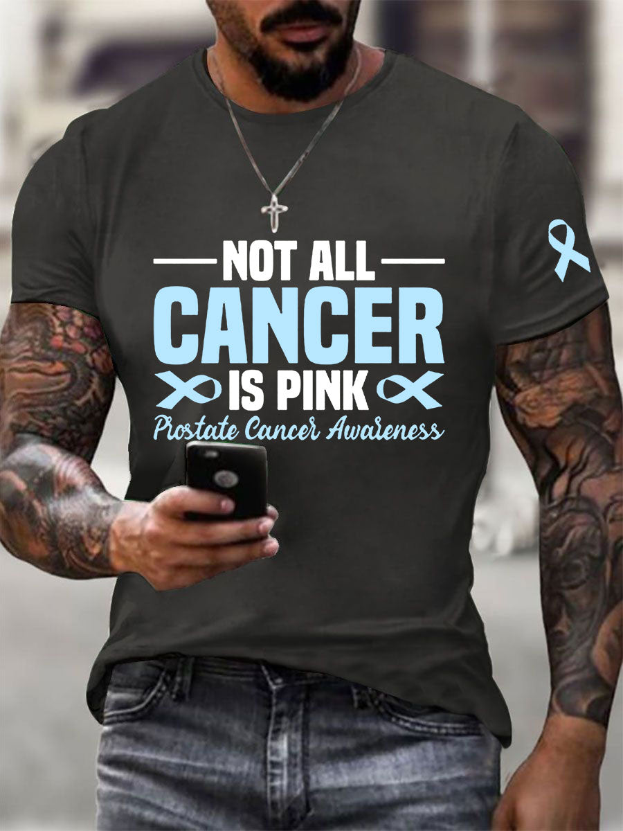 Männer Prostata krebs Bewusstsein Print Casual T-Shirt