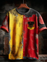 T-Shirt mit kurzen Ärmeln für Männer Deutschland Art Print