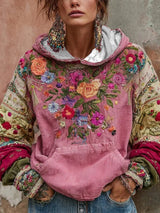 Frauen Brustkrebs Bewusstsein Blumen kunst Kapuzen Sweatshirt