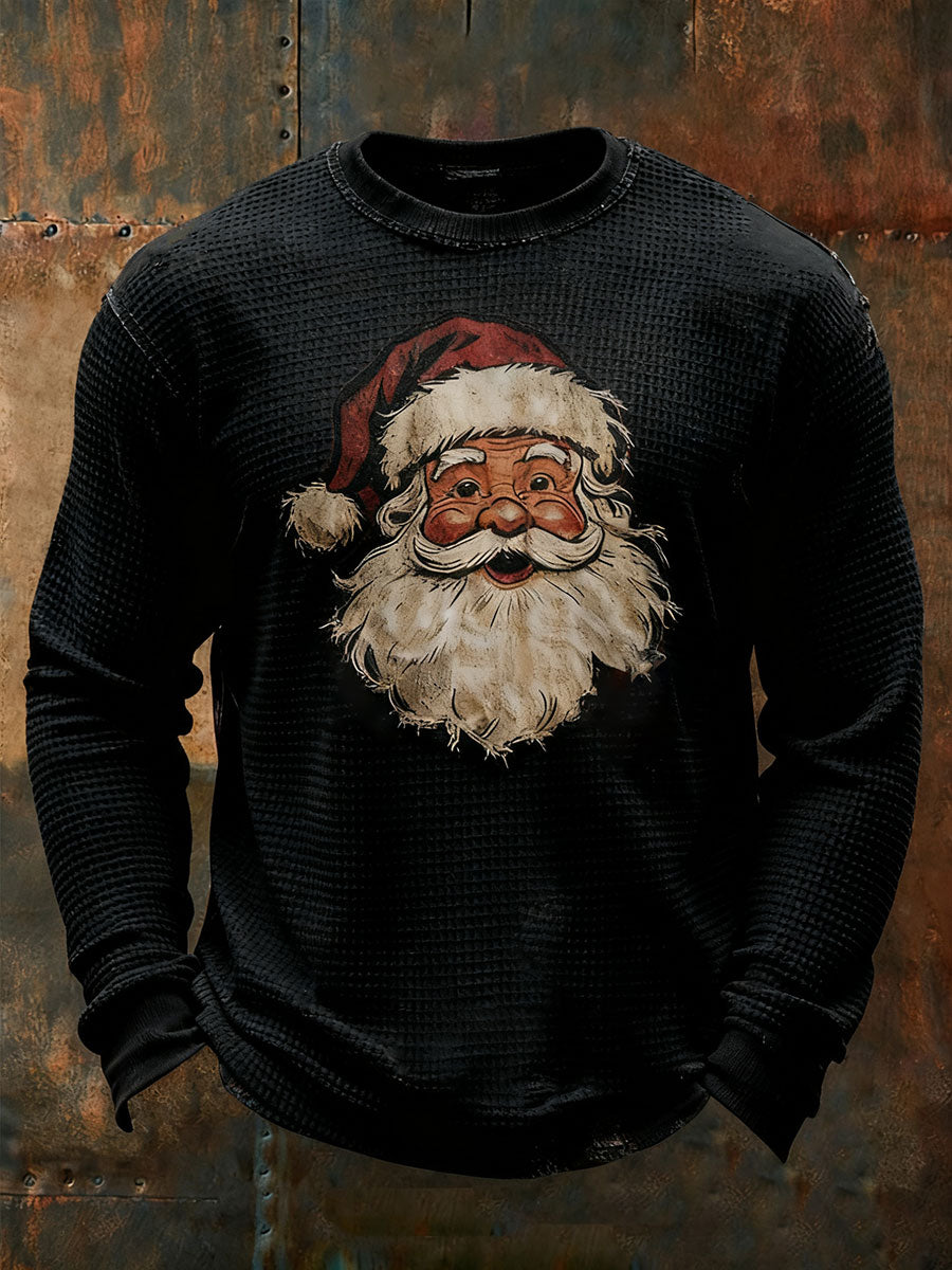 Herren Weihnachts mann bedrucktes lässiges Top
