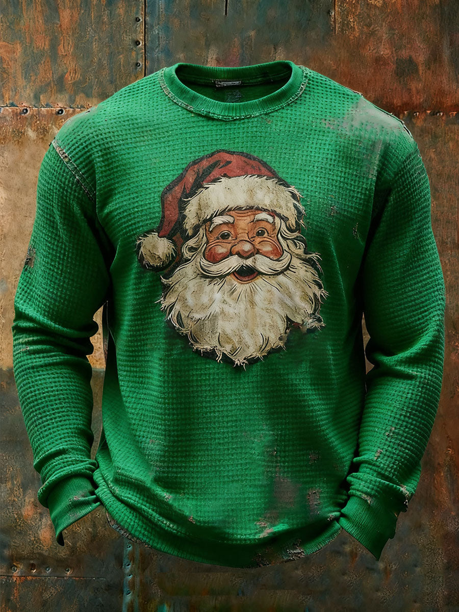 Herren Weihnachts mann bedrucktes lässiges Top