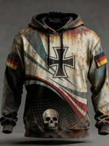 Herren Vintage Deutsche Flagge Kunstdruck Hoodie