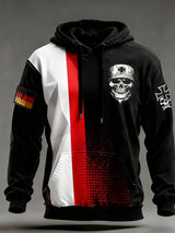 Herren Vintage Deutsche Flagge Kunstdruck Hoodie