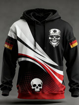Herren Vintage Deutsche Flagge Kunstdruck Hoodie