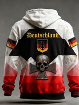 Herren Vintage Deutsche Flagge Kunstdruck Hoodie