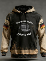 Herren Vintage Deutsche Flagge Kunstdruck Hoodie