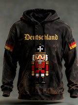 Herren Vintage Deutsche Flagge Kunstdruck Hoodie