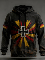 Herren Vintage Deutsche Flagge Kunstdruck Hoodie