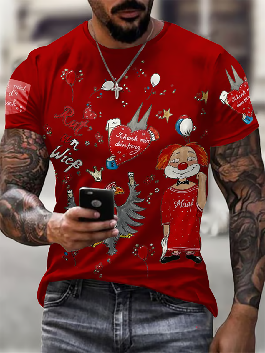 Herren Cologne Carnival Lässige kurze Ärmel T-Shirt