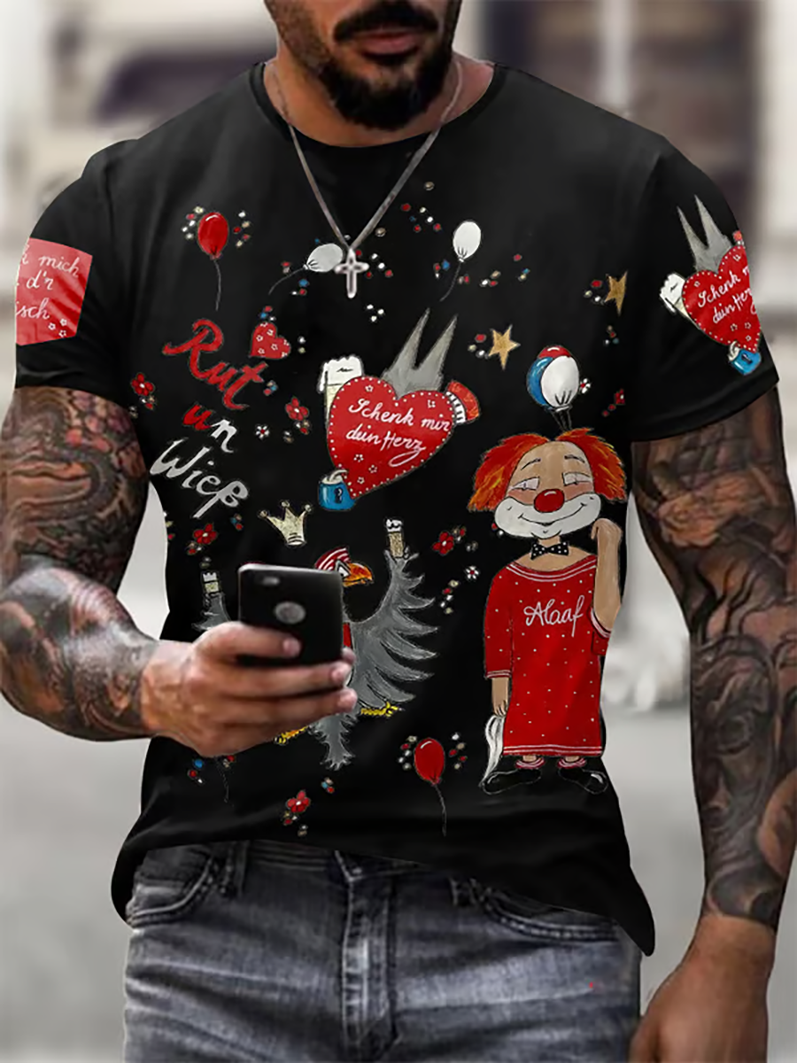 Herren Cologne Carnival Lässige kurze Ärmel T-Shirt