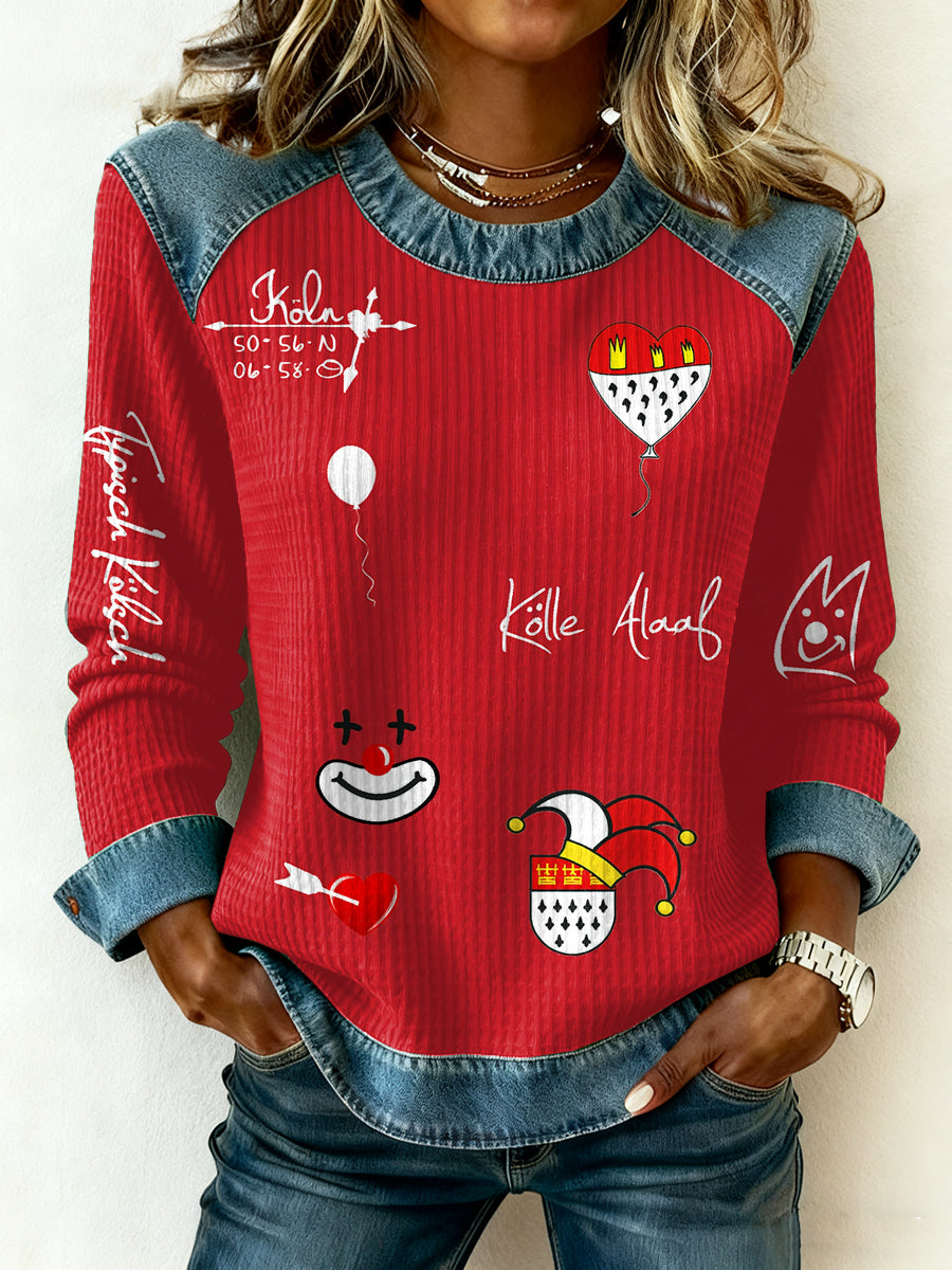 Frauen Kölner Karneval Casual Sweatshirt
